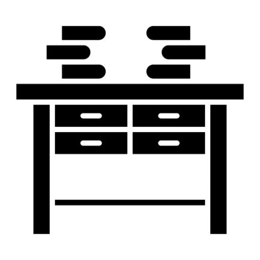 Desk Glyph Icon | Productivity