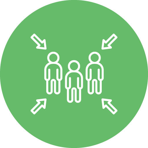 Meeting Point Line Circle Icon