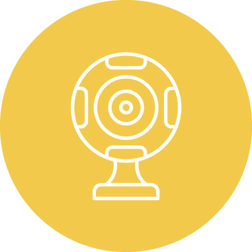 Webcam Line Circle Icon