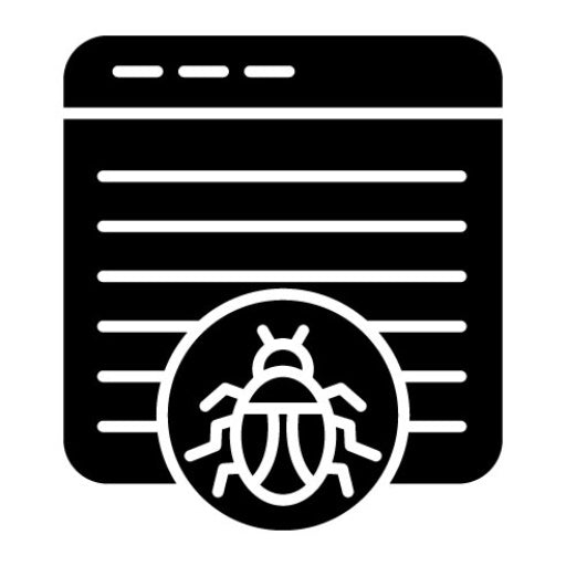 Website Bug Glyph Icon | Cyber Security