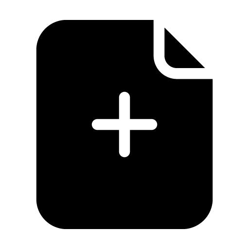 Add Paper Glyph Icon