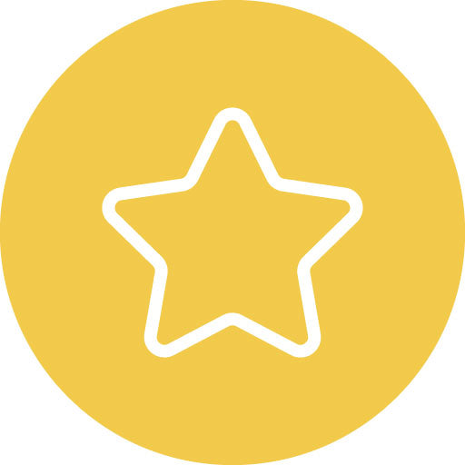 Star Line Circle Icon
