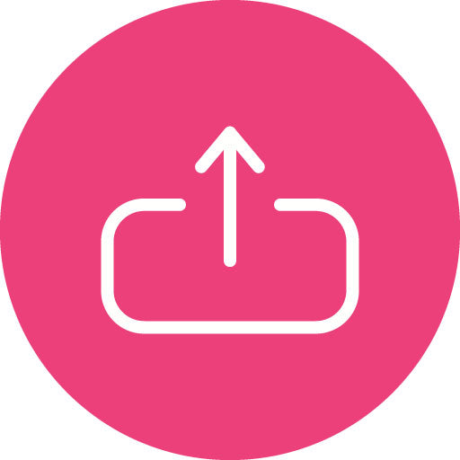 Upload Line Circle Icon