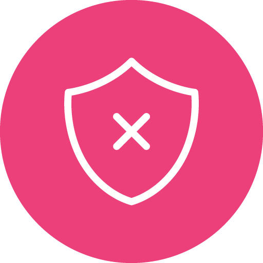 Shield Fail Line Circle Icon