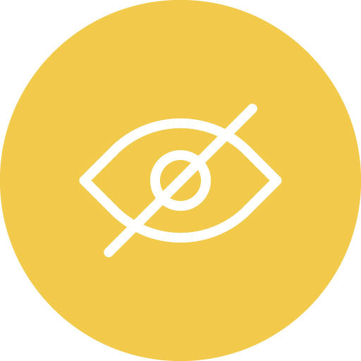 Hide Line Circle Icon