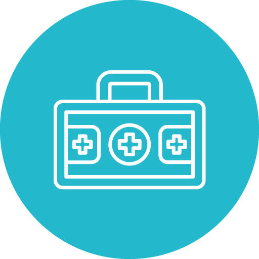 First Aid Kit Line Circle Icon