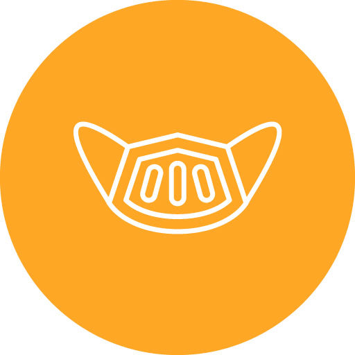 Medical Mask Line Circle Icon