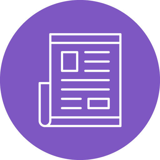 Newspaper Line Circle Icon