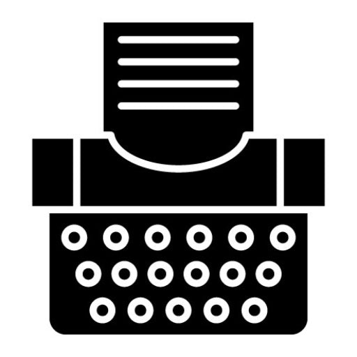 Typewriter Glyph Icon | News and Media