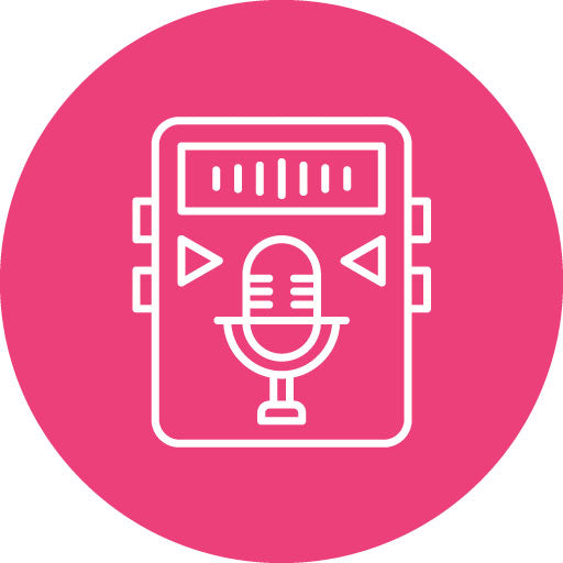 Voice Recorder Line Circle Icon