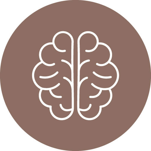 Brain Line Circle Icon