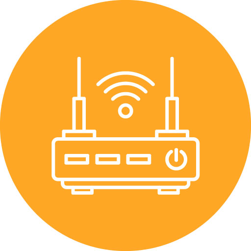 Wifi Router Line Circle Icon