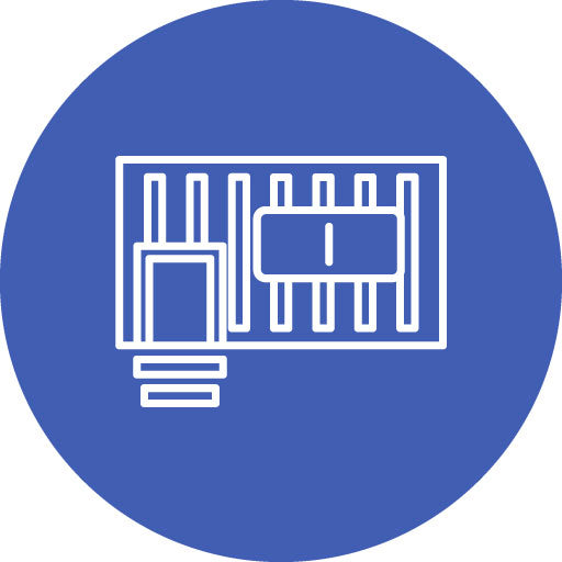 Container House Line Circle Icon