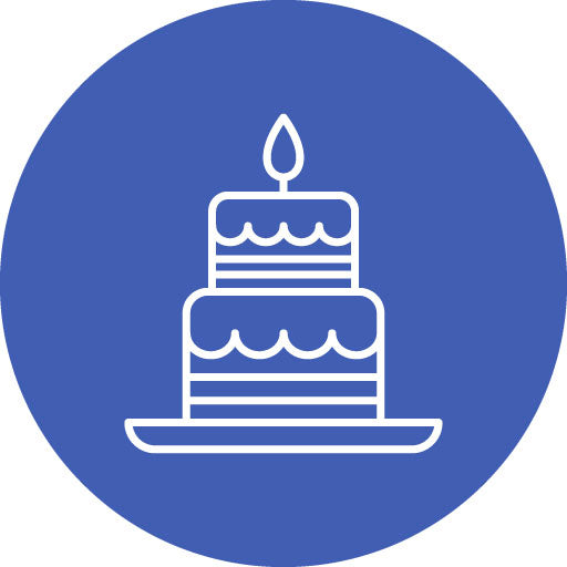 Two Layered Cake Line Circle Icon