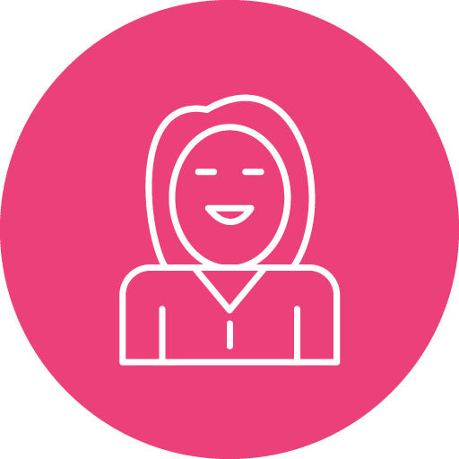 Woman Line Circle Icon