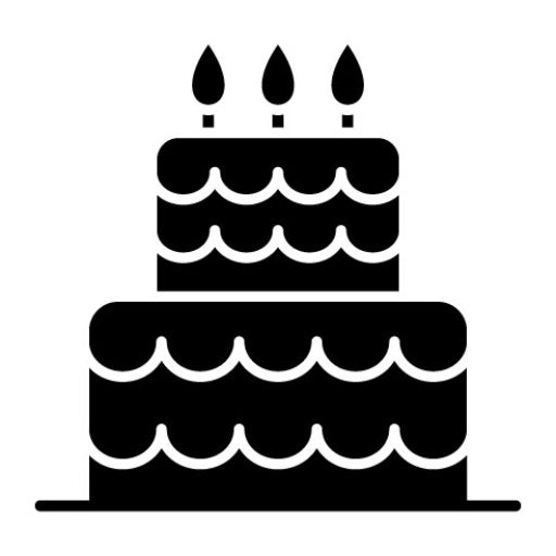 Cake Glyph Icon | Party and Celebration