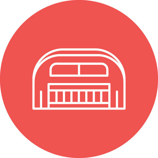 Hangar Line Circle Icon