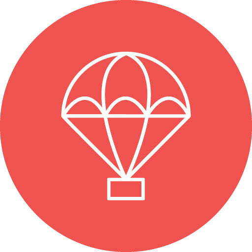 Parachute Line Circle Icon