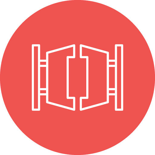 Saloon Gate Line Circle Icon