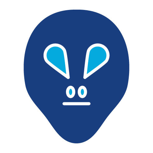 Two Color Alien Glyph Icon