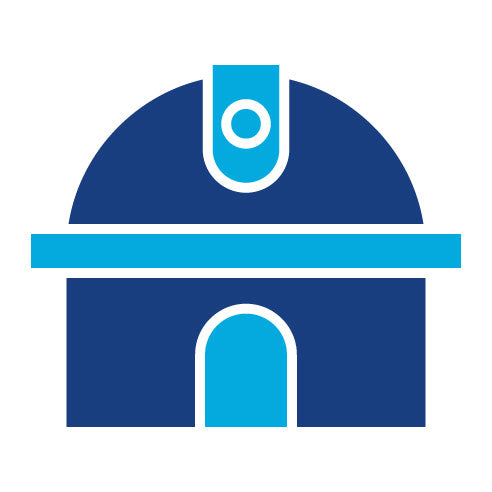 Two Color Observatory Glyph Icon