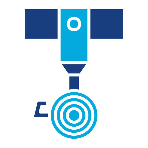Two Color Uncoiler Glyph Icon