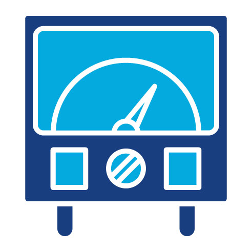 Two Color Ammeter Glyph Icon