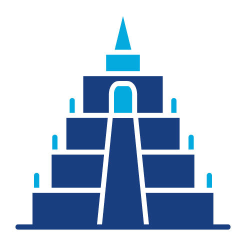 Two Color Borobudur Glyph Icon