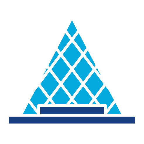 Two Color Louvre Glyph Icon