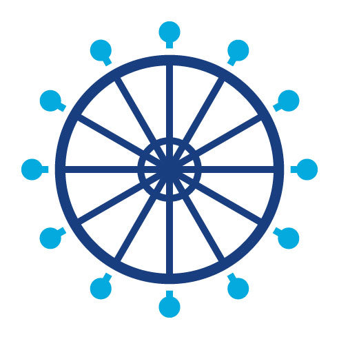 Two Color London Eye Glyph Icon