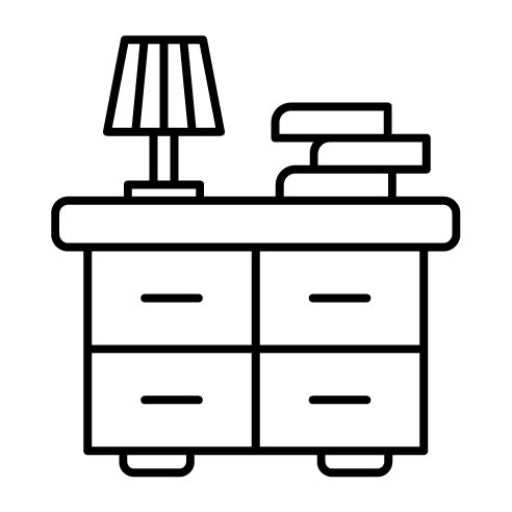 Bedside Table Icon
