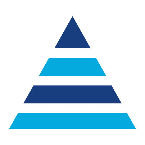 Two Color Pyramid Glyph Icon