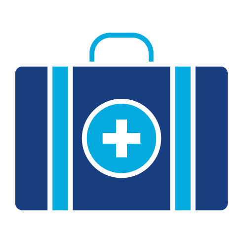 Two Color First Aid Kit Glyph Icon