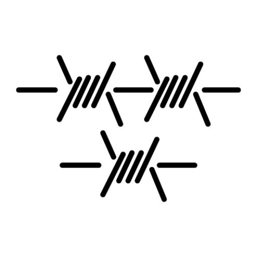 Barbed Wire Glyph Icon