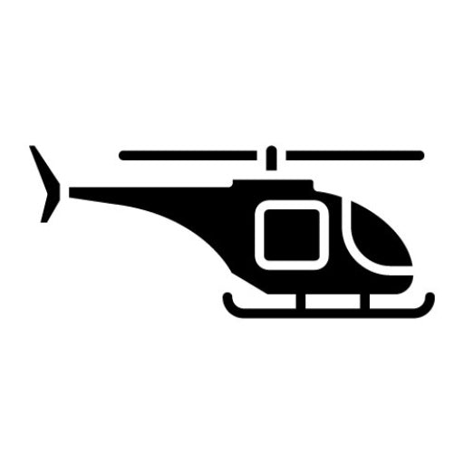 Army Helicopter Glyph Icon