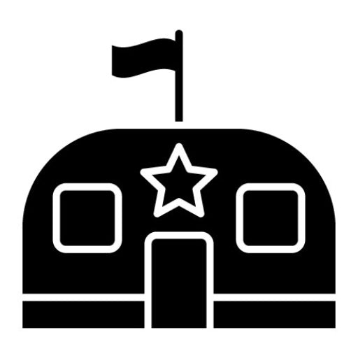 Army Military Base Glyph Icon