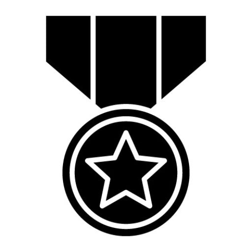 Army Medal Glyph Icon