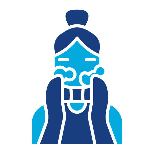 Two Color Wash Face Glyph Icon