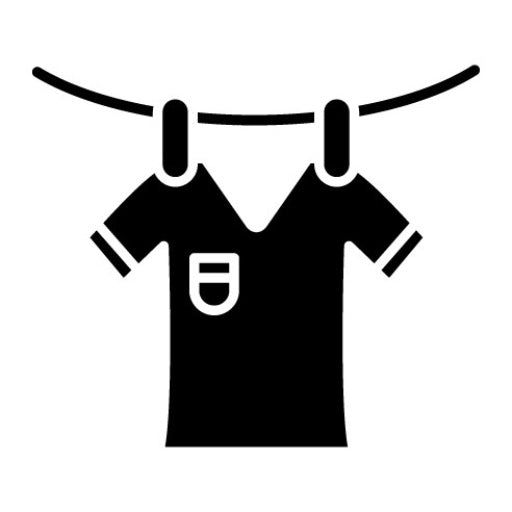 Drying Clothes Glyph Icon | Hygiene Routine
