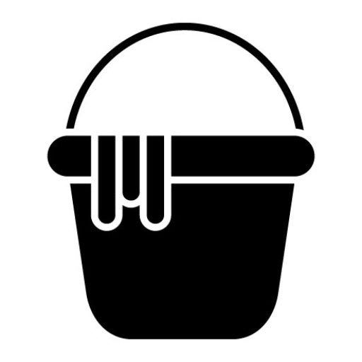 Water Bucket Glyph Icon | Hygiene Routine