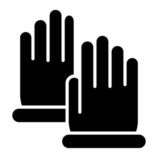 Cleaning Gloves Glyph Icon