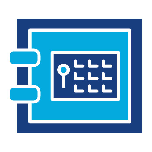 Two Color Safebox Glyph Icon