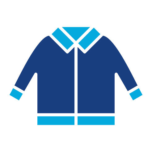 Two Color Winter Jacket Glyph Icon