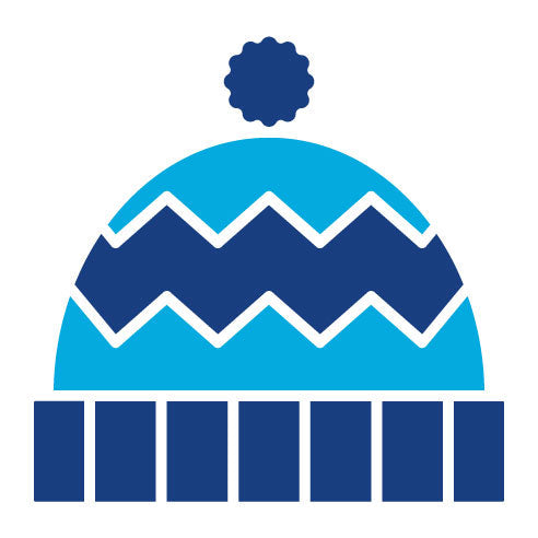 Two Color Winter Hat Glyph Icon