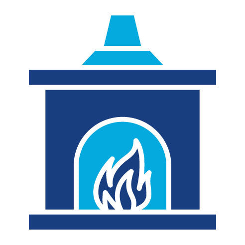 Two Color Fireplace Glyph Icon