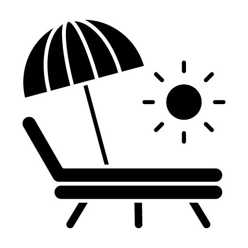 Sunbed Glyph Icon