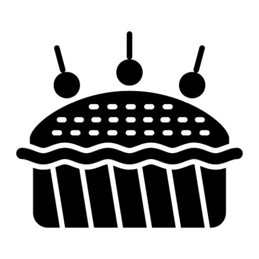 Cherry Pie Glyph Icon