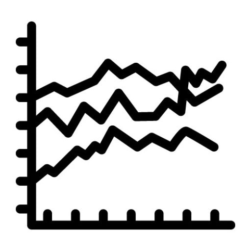 Filled Graph Glyph Icon