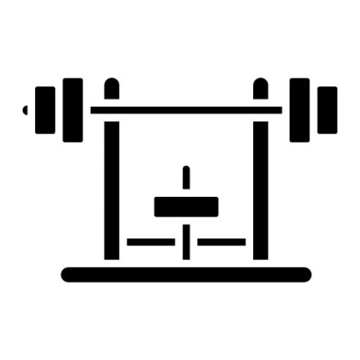 Bench Press Glyph Icon