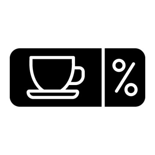 Coffee Card Glyph Icon